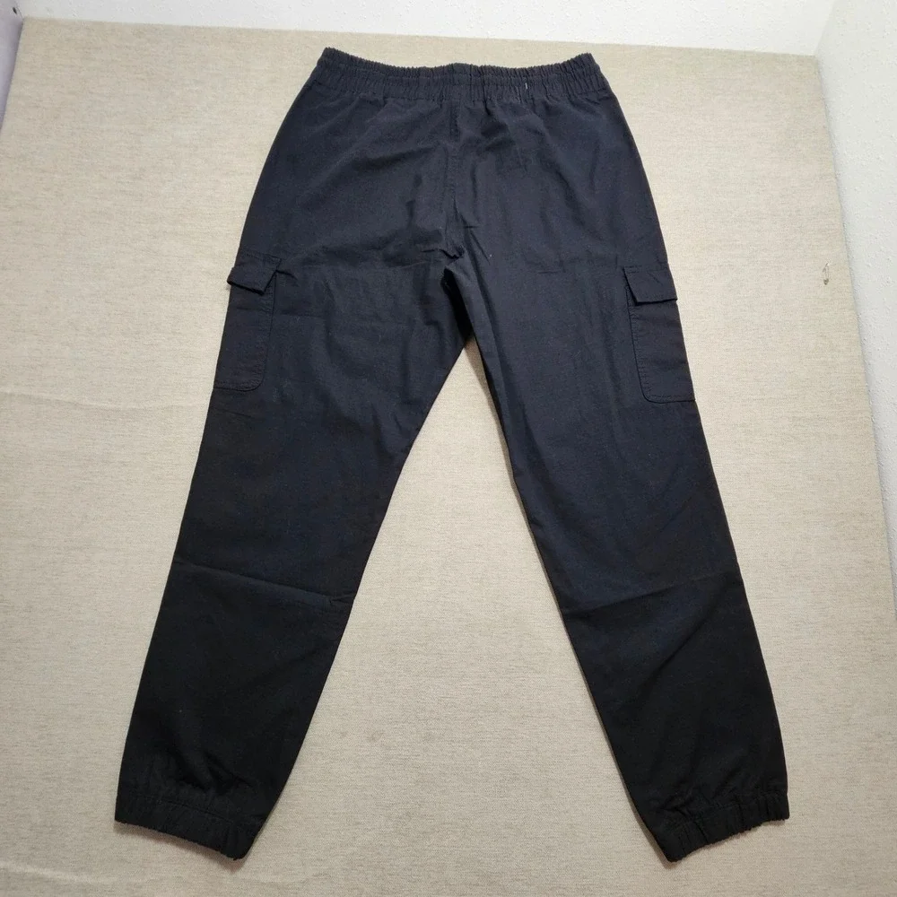 True Religion Mens Ripstop Jogger Pants Jet Black Cargo Graphic 700755 Size M‎